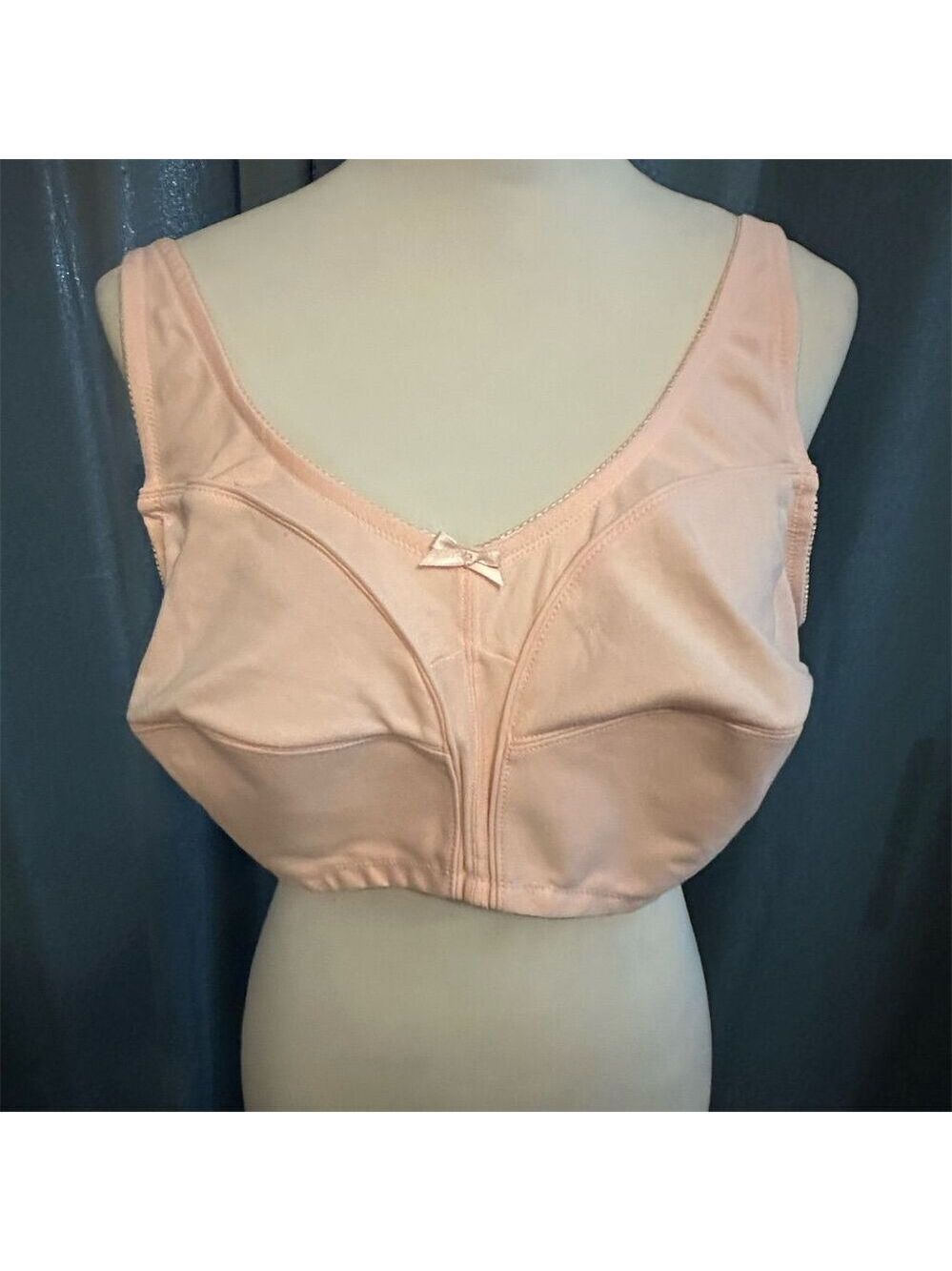 Comfort Choice Women's Wireless Bra 44C Beige Back-Close Supportive